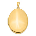 14k Gold Oval Locket Pendant Necklace H397