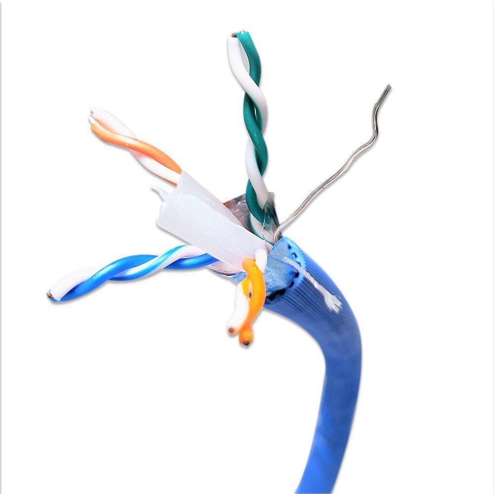 Solid Shielded Cat6a Bulk Ethernet Cable - Blue O346053