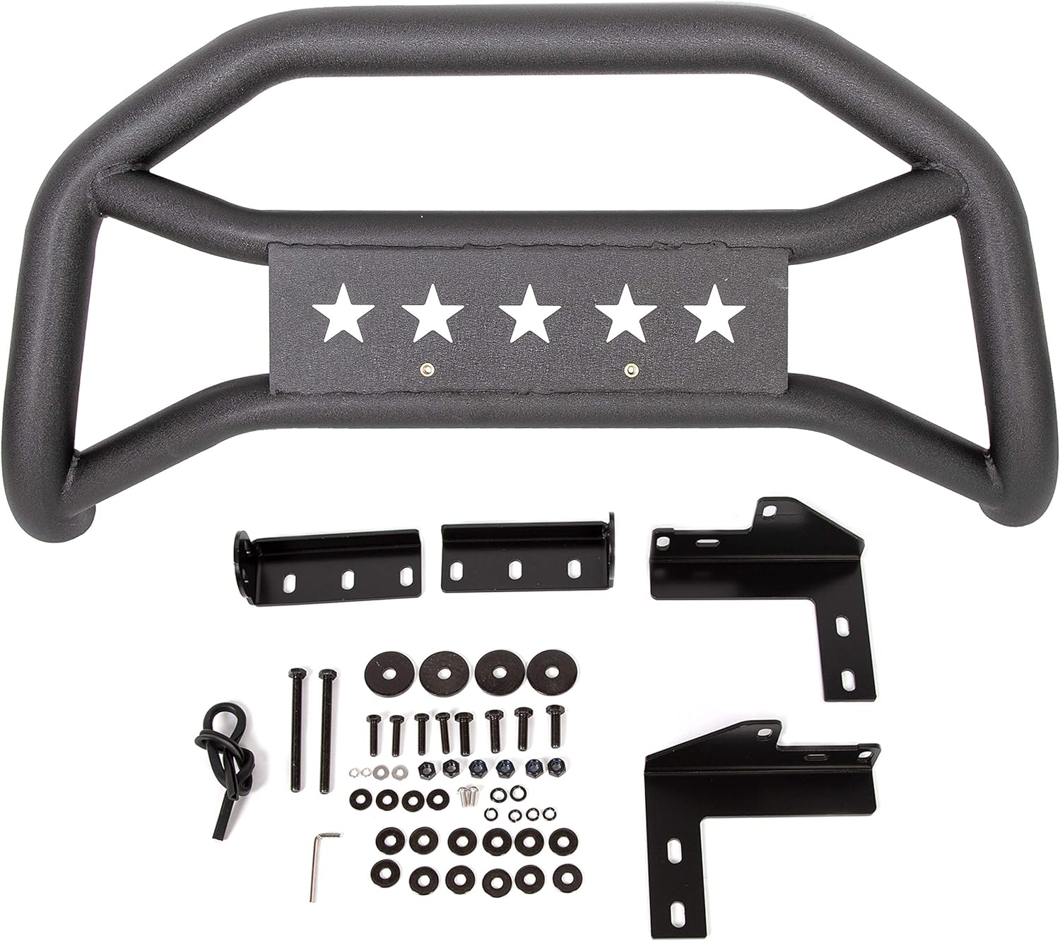 Textured Black Bull Bar Front Grille Guard Bumper V710