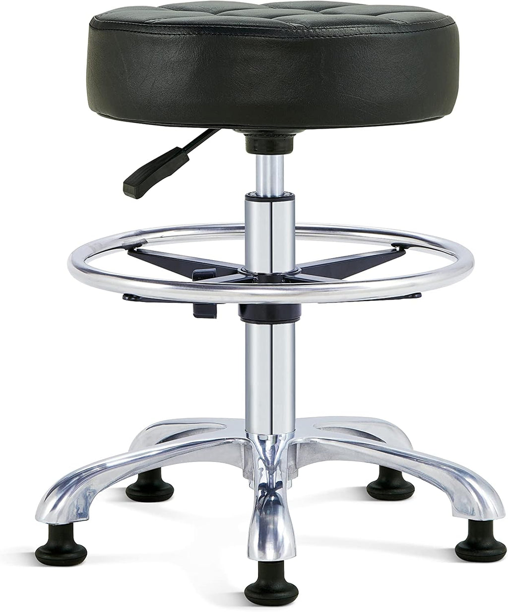 Black Height Adjustable Swivel Stool with Casters D891604