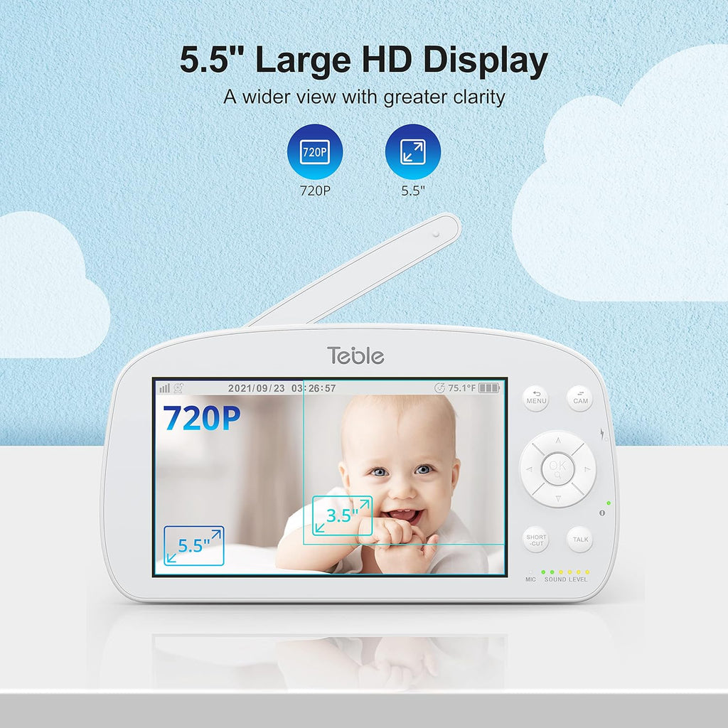 5.5 HD Video Baby Monitor with Camera and Audio H2498