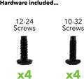 19 Inch Rack Mount Shelf Kit Black Pack of 2 L422