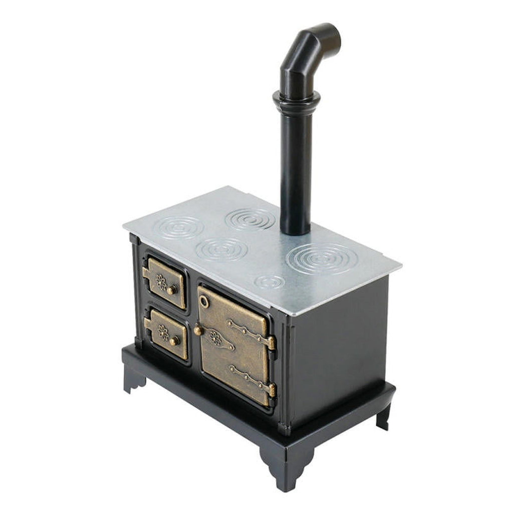 1/12 Doll House Metal Stove with Long Chimney A783655
