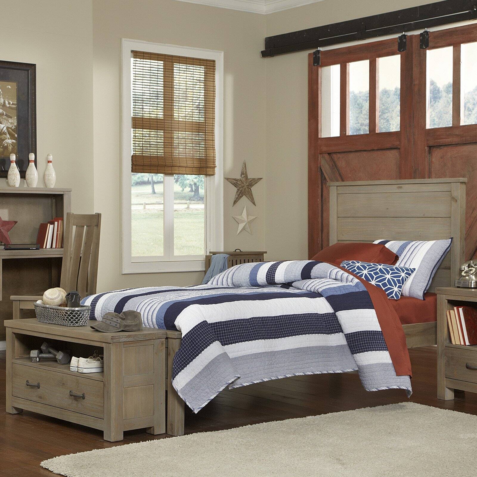 Twin Panel Bed with Trundle G738