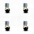 Flat Black 2 Inch Swivel Ball Casters with Top Plate Set of 4 O4369