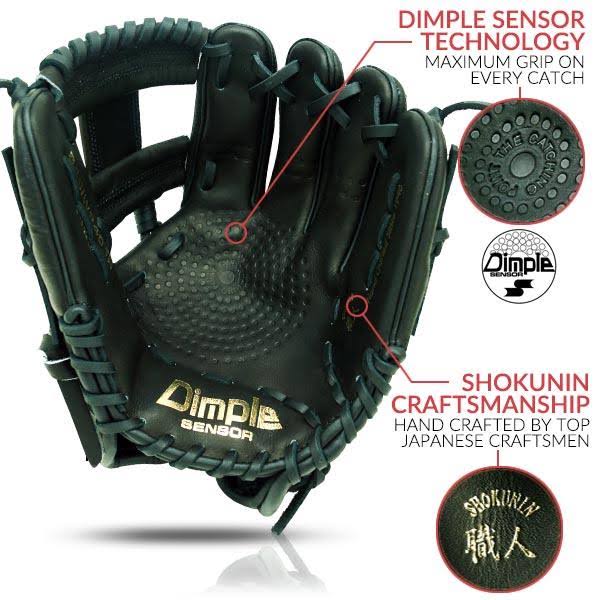 Black Line 12.75x22 Dimple Baseball Glove Z216236