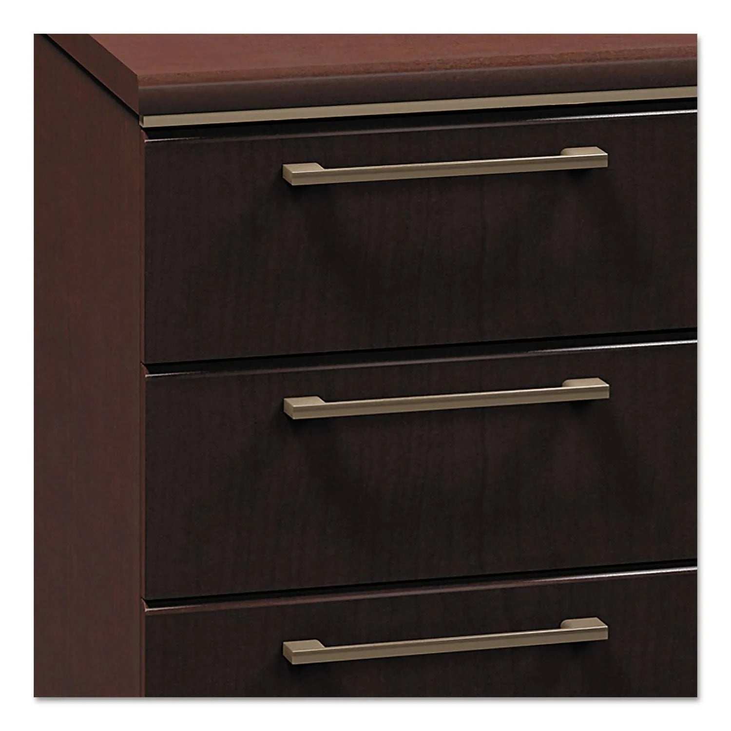 72w Double Pedestal Desk Mocha Cherry W6716