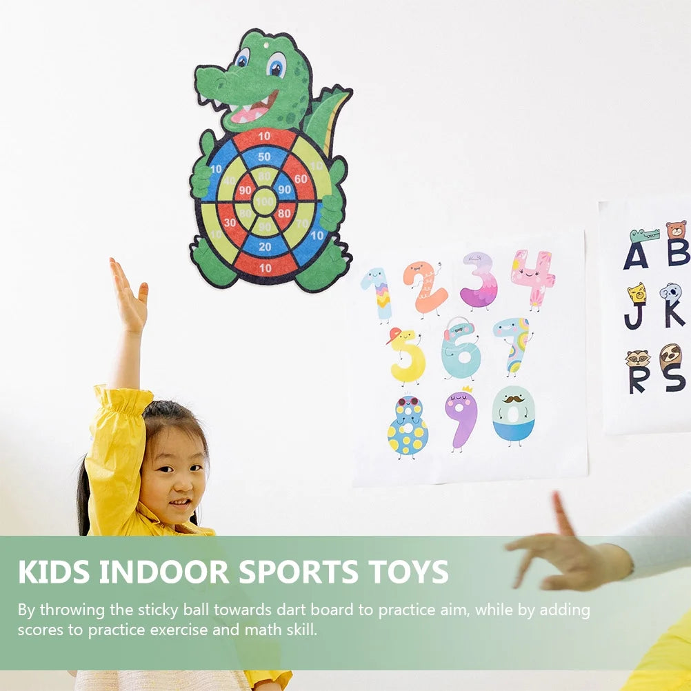 Kids Dart Board Game Sticky Balls Indoor Cartoon Z827224