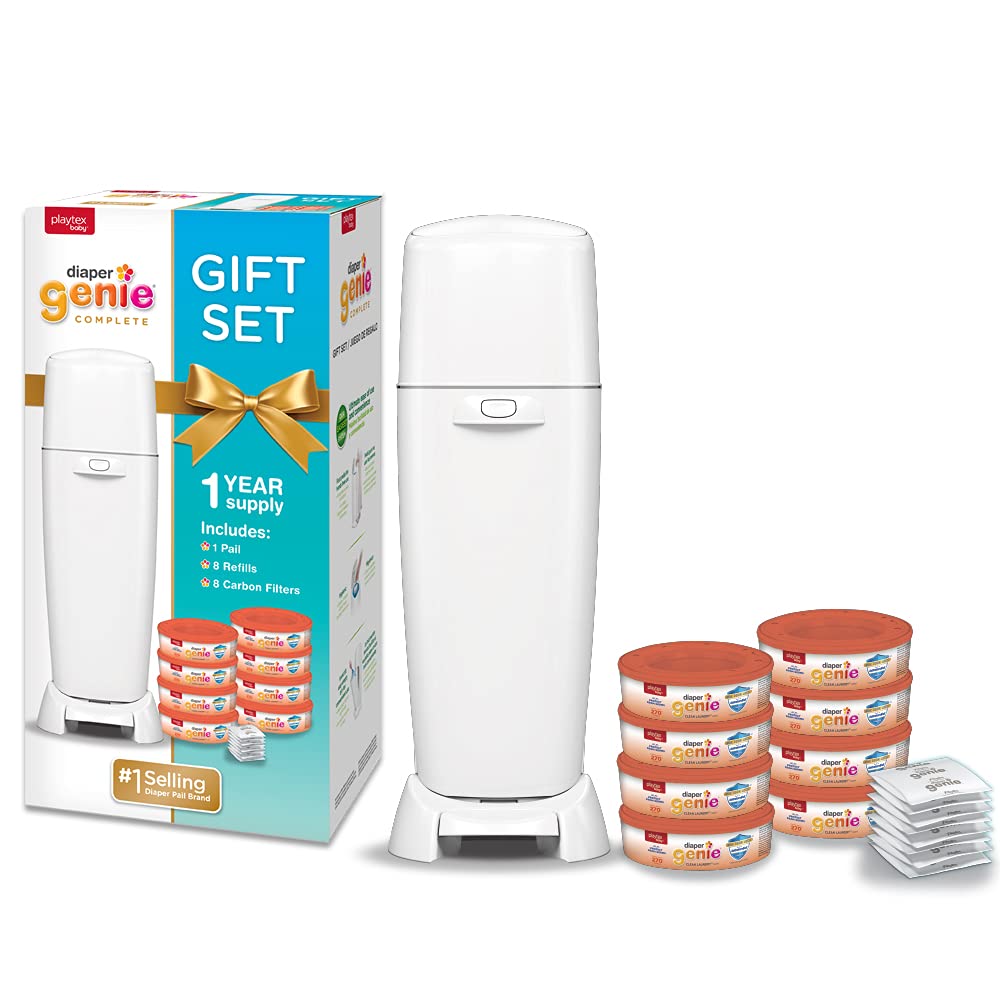 Diaper Genie Complete Diaper Pail with 8 Refills and 8 Carbon Filters W5737