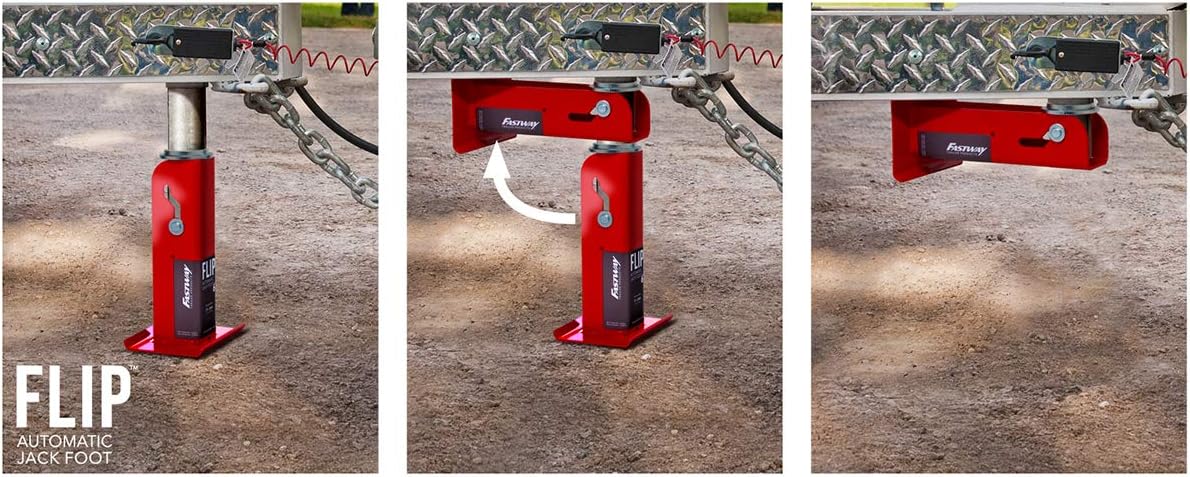 Trailer Tongue Fold-Up Jack Foot Plate for 2 1/4" Jacks, 6" Extension, Pack of 2 P675158