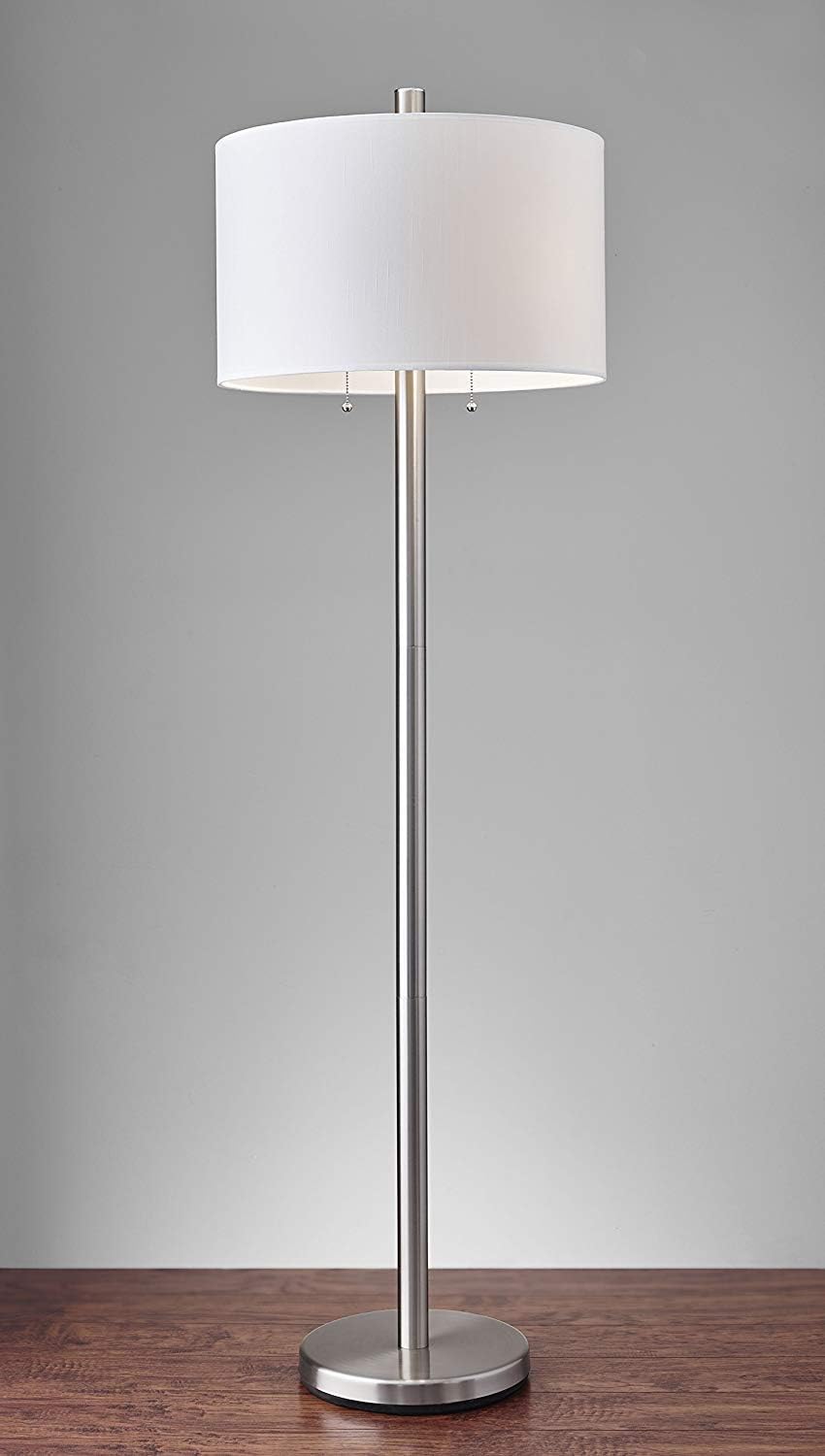 Brushed Steel Finish Table Lamp E371544