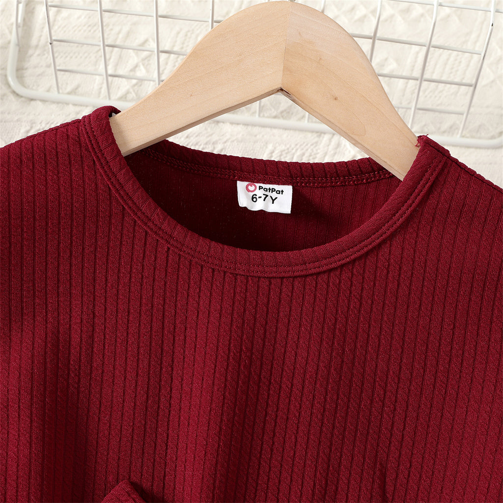 Red 3D Bowknot Long Sleeve Dress K381