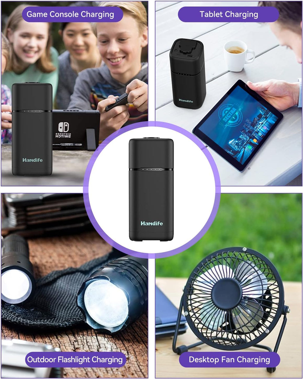 Portable Power Station 20000mAh 110V/90W Portable Laptop Charger AC Outlet USB PD 30W/QC 3.0 R6911