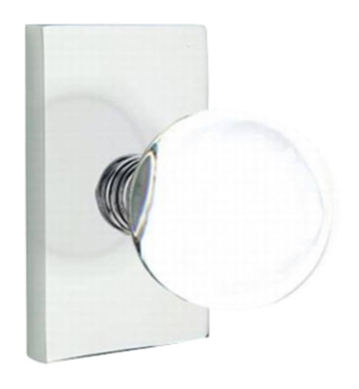 Flat Black Modern Rectangular Rosette Knob A499