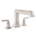 Polished Nickel Roman Tub Filler Faucet Double Handle I358