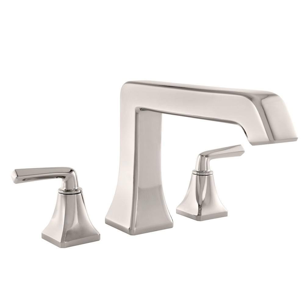 Polished Nickel Roman Tub Filler Faucet Double Handle I358