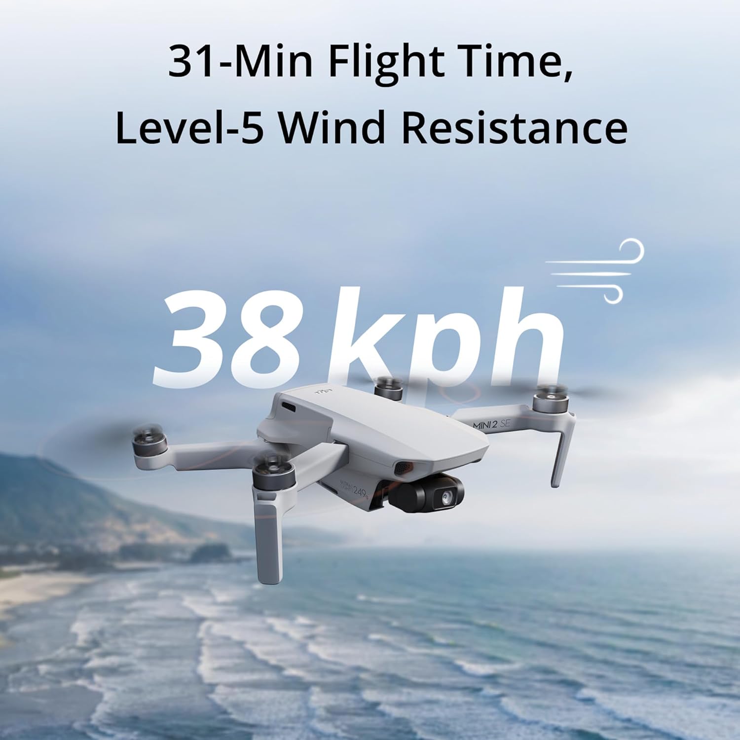 Lightweight Foldable Mini Camera Drone with 2.7K Video, Extra Batteries, 31-min Flight Time (2 Items) Y46115