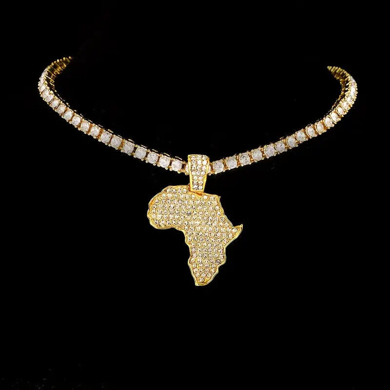 Iced Cubic Zirconia Tennis Chain Necklace B777