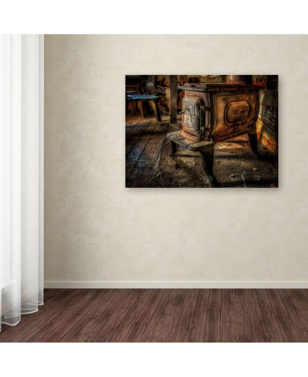 Liberty Wood Stove Canvas Art L11923