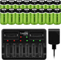 16 Pack 750mAh Rechargeable Batteries and Charger N665589