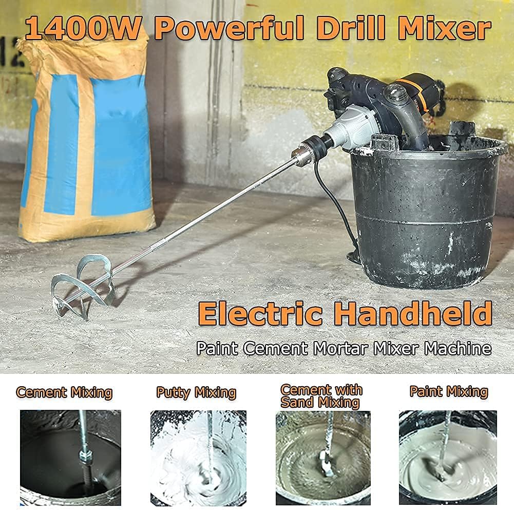 Single Paddle Mixer with 5/8" Keyed Chuck and 100mm Spiral Mixing Paddle S864
