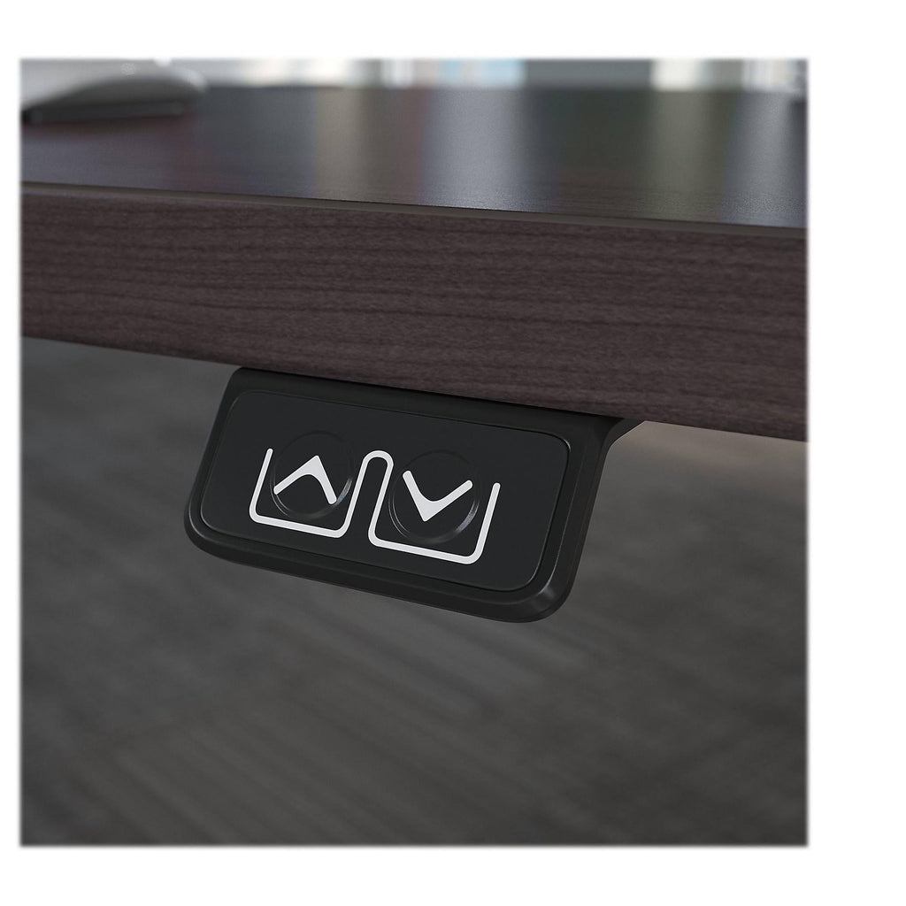 Height Adjustable Desk, 72w x 30D, Storm Gray N92798
