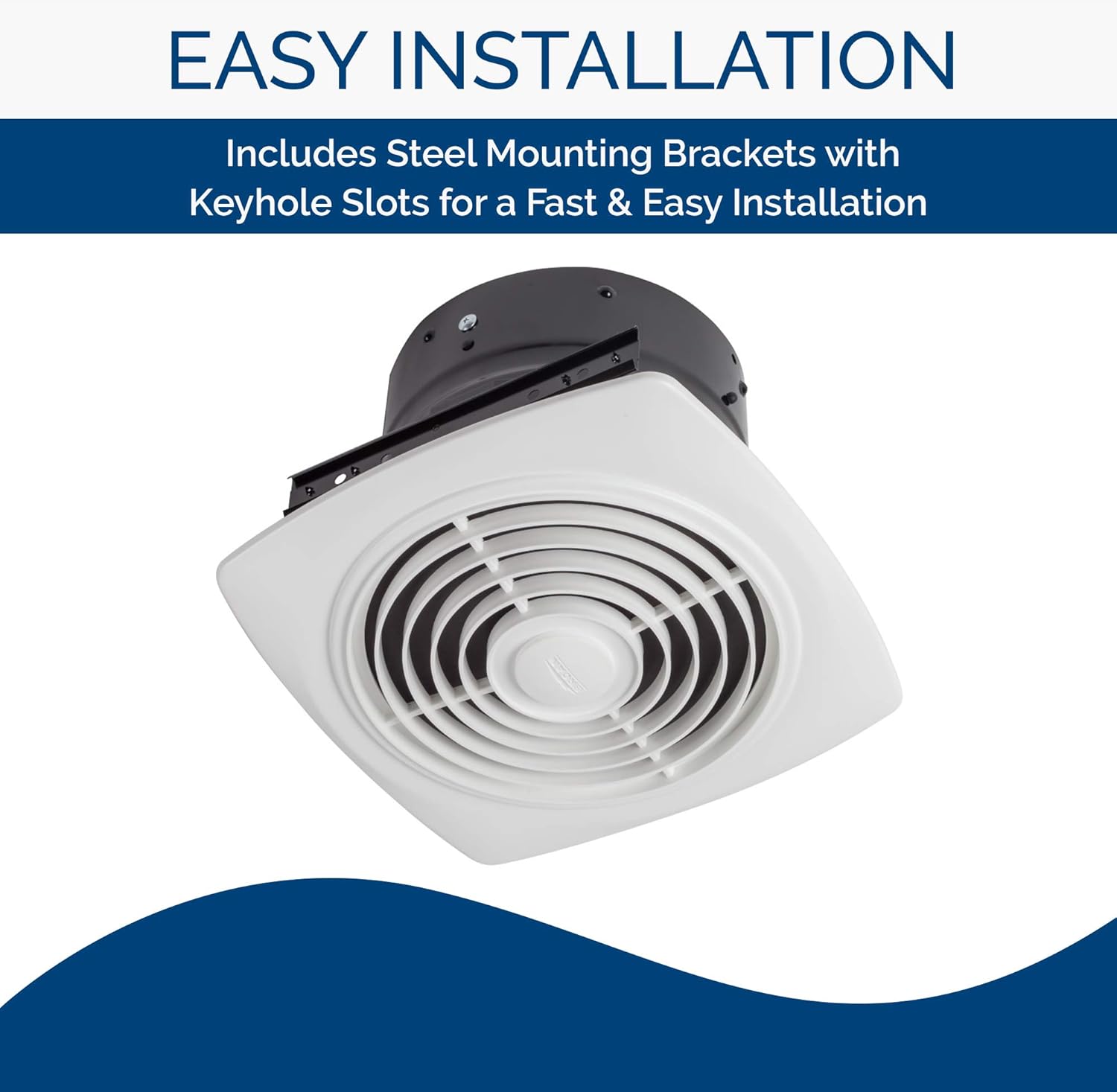 White 8.5 Sones 200 CFM Ceiling Ventilation Fan B8171
