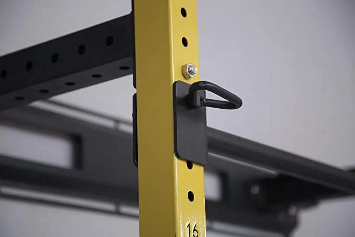 Steel Folding Wall Mounted Power Rack Cage with J Hooks and Pull Up Bar D79121