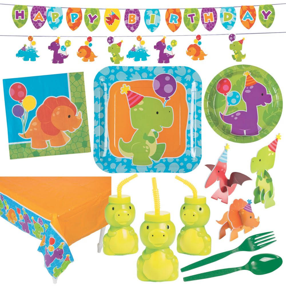 163ct Dino Party Tableware Kit C96474