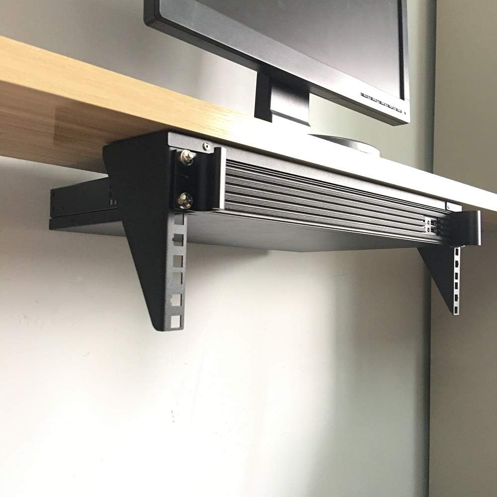 2 Pack 1U Light-Loading Foldable 19 Inches Cold Rolled Steel Vertical Wall Mount Rack Including Hardware P610