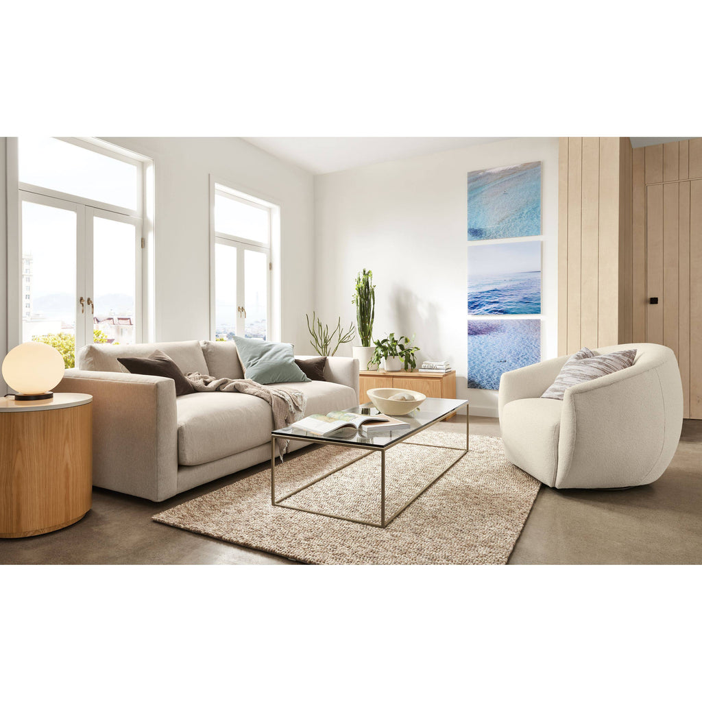 Satin Etched Tempered Glass Square Coffee Table M283129