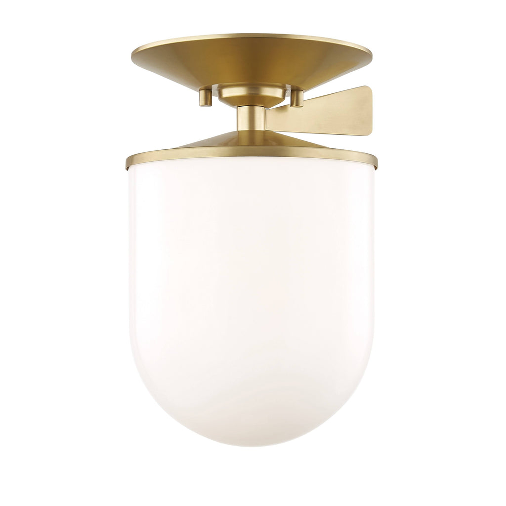 Aged Brass Semi Flush Light Z60437