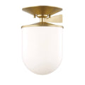 Aged Brass Semi Flush Light Z60437