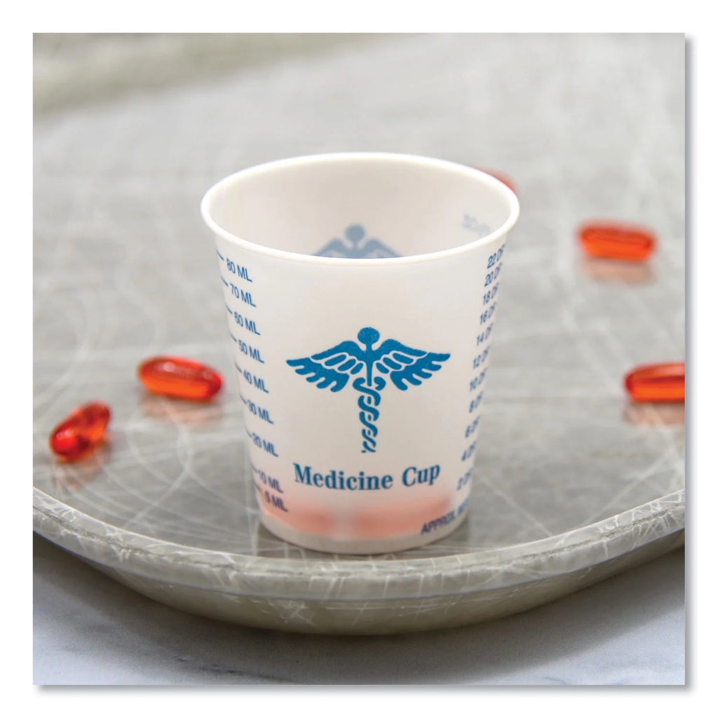 3 oz White/Blue Paper Cups Y195
