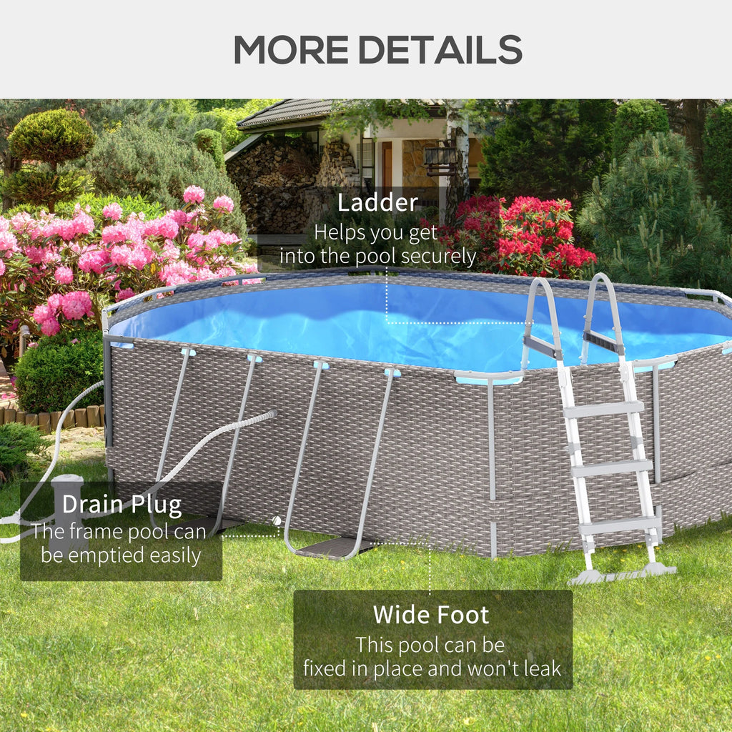 Gray Non-Inflatable Frame Swimming Pool E210505