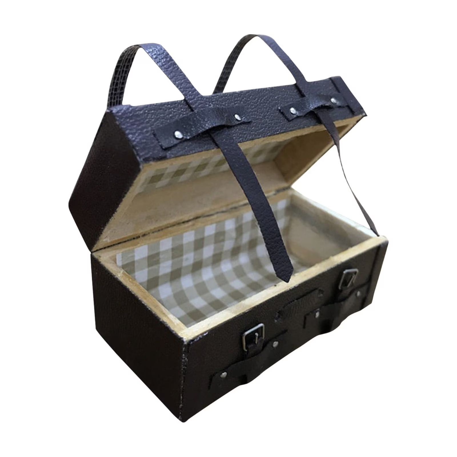 Retro Mini Leather Suitcase Home Decor I89576