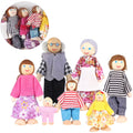 7 Pieces Wooden Dollhouse Family Figures Z2839