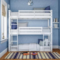 Twin Triple Bunk Bed, White T616