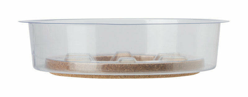 1.5 in. H x 8 in. Dia. Clear Cork/Plastic Hybrid Plant Saucer Z141