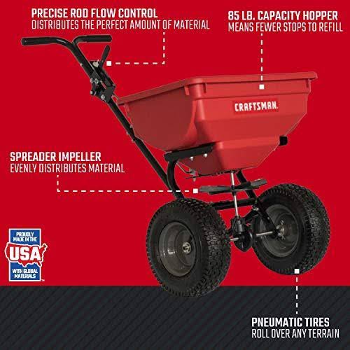 85-Pound Push Broadcast Spreader R342