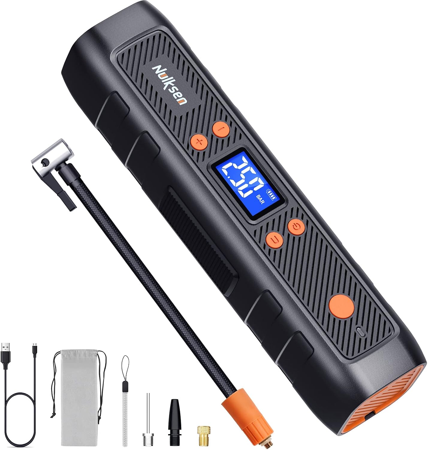 Tire Inflator Portable Air Compressor, 150PSI Cordless Tire Pump with 6000 mAh Rechargeable Lithium Battery, Pack of 2 W738627