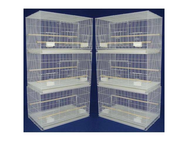 Lot of 6 Small Breeding Cages White B637218