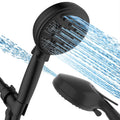 Black Handheld Showerhead with 59-Inch Hose, Pack of 2 O575505