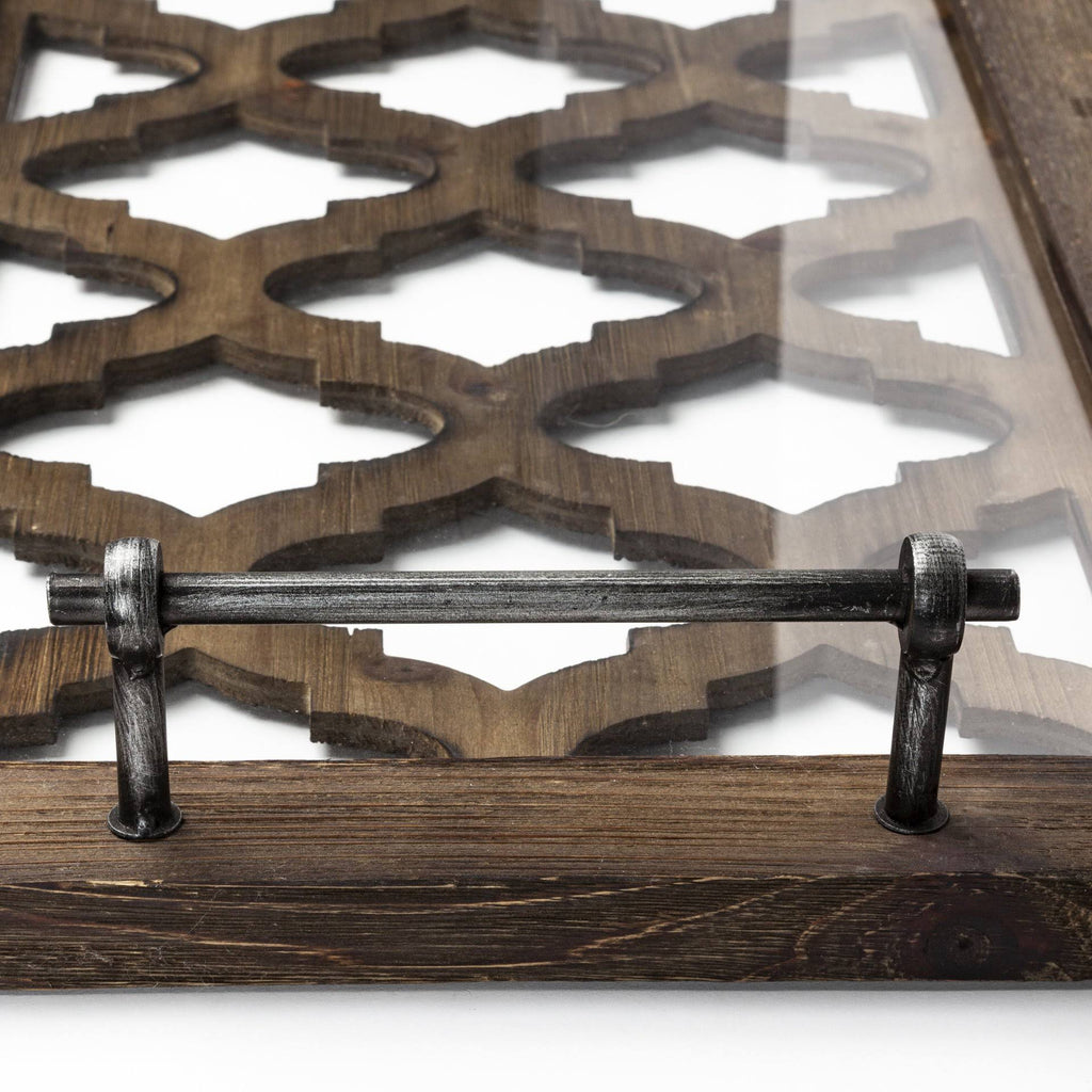 Brown Wood Tray O666