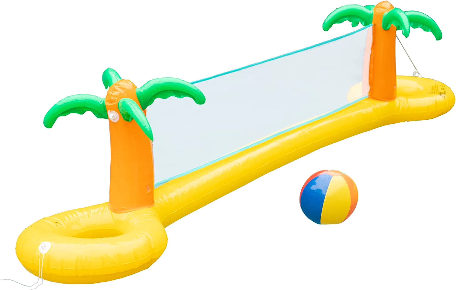Giant Inflatable Palm Tree Volleyball Net Set with Ball, 12 ft Long F608915