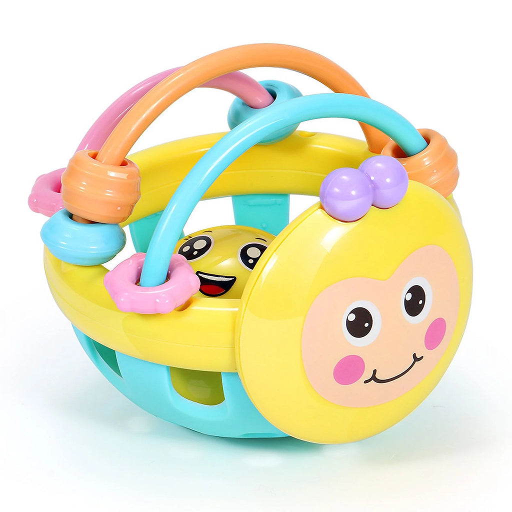 Baby Rattles Cartoon Bee Hand Rattle Bell Ball Teether Early Educational Toys C840