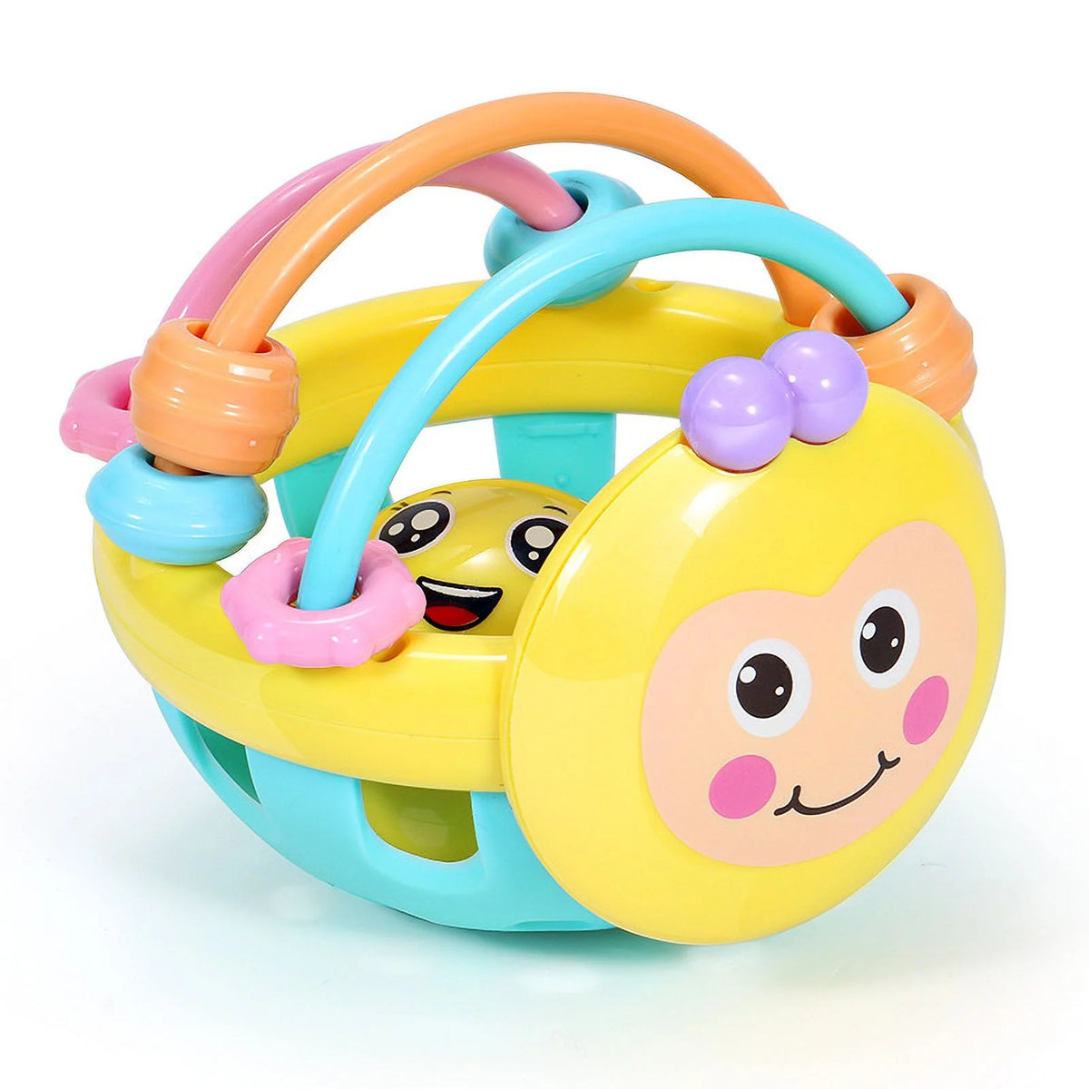 Baby Rattles Cartoon Bee Hand Rattle Bell Ball Teether Early Educational Toys C840