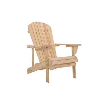 Natural Solid Wood Adirondack Chair A6662