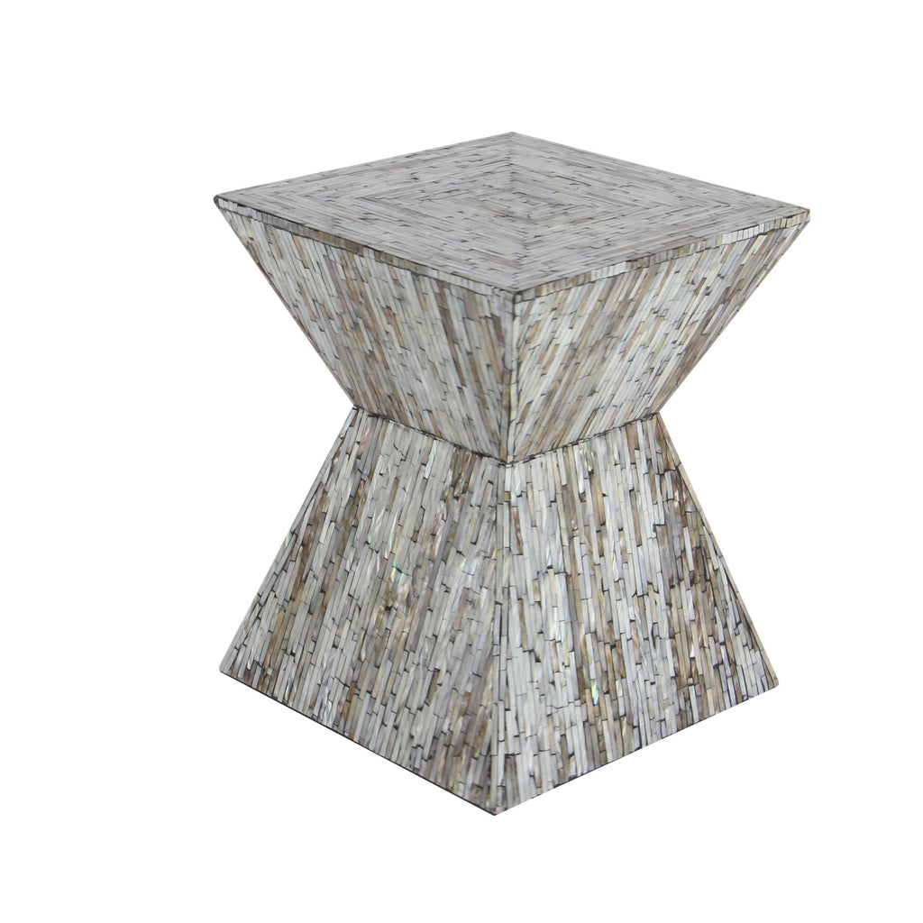 Wood Shell Inlay Accent Table C839557