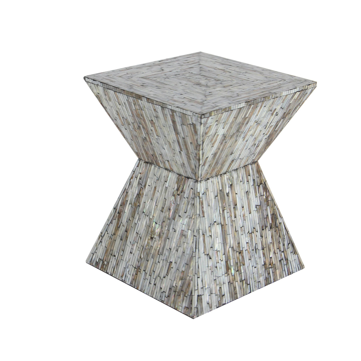 Wood Shell Inlay Accent Table C839557